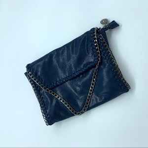 Blue chain crossbody clutch bag NEW never used